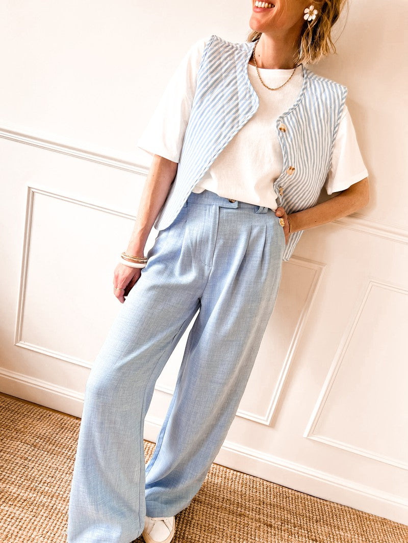 Pantalon "Lina" Bleu