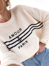 Pull "Amour-Paris" Ecru