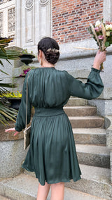 Robe courte "Andréa" Vert sapin