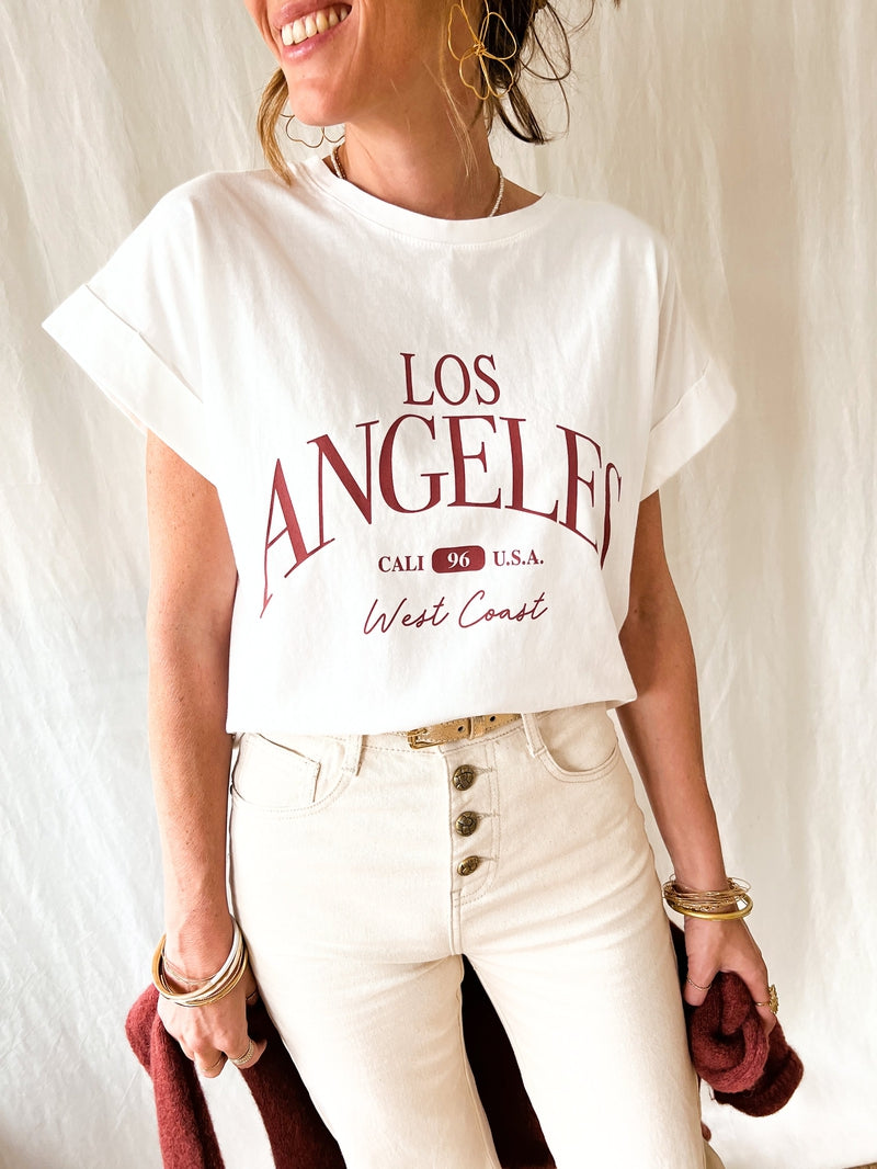 T-Shirt "Los-Angelès" Terracotta
